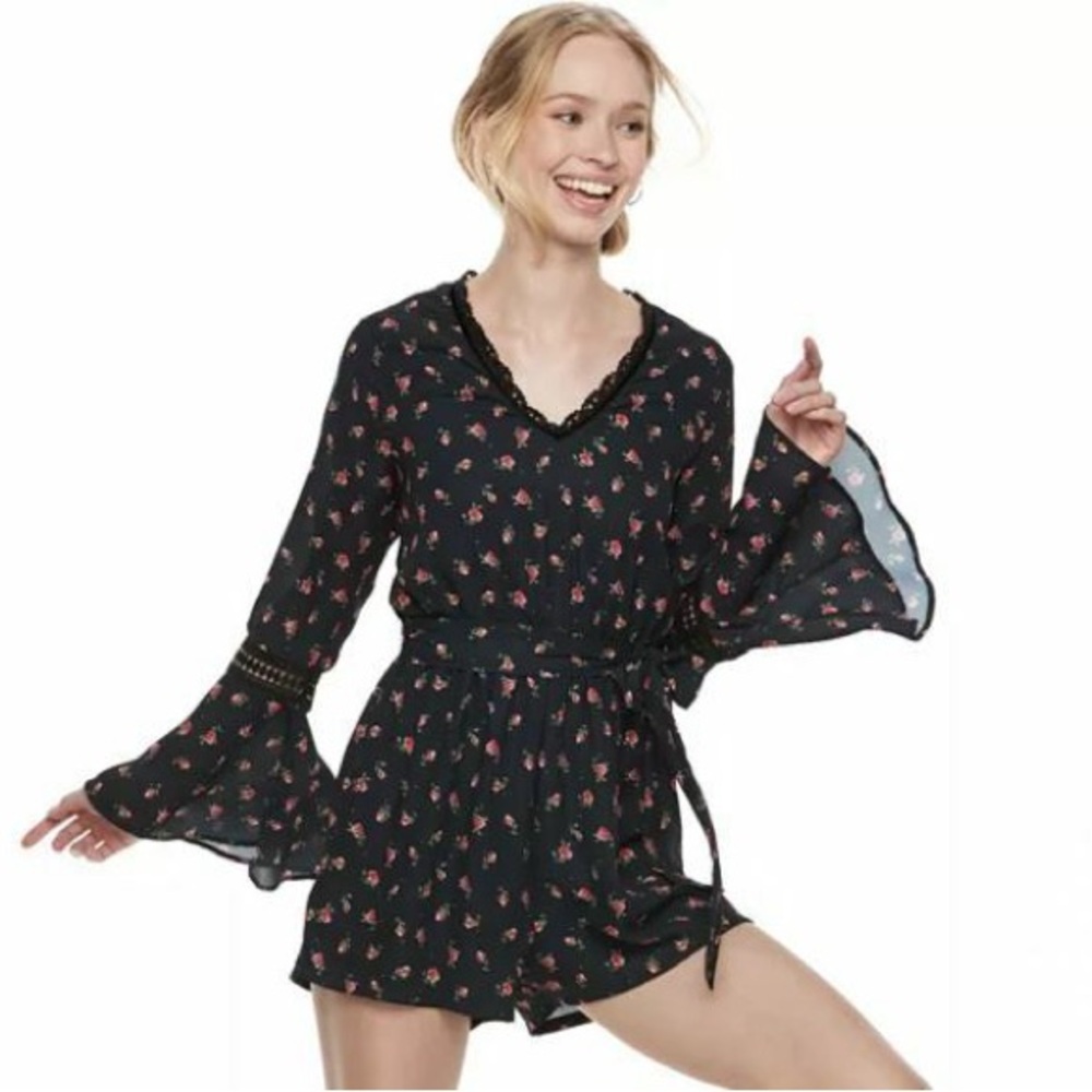 Disney Romper Womens Medium Floral Princess Belle Beauty & the Beast